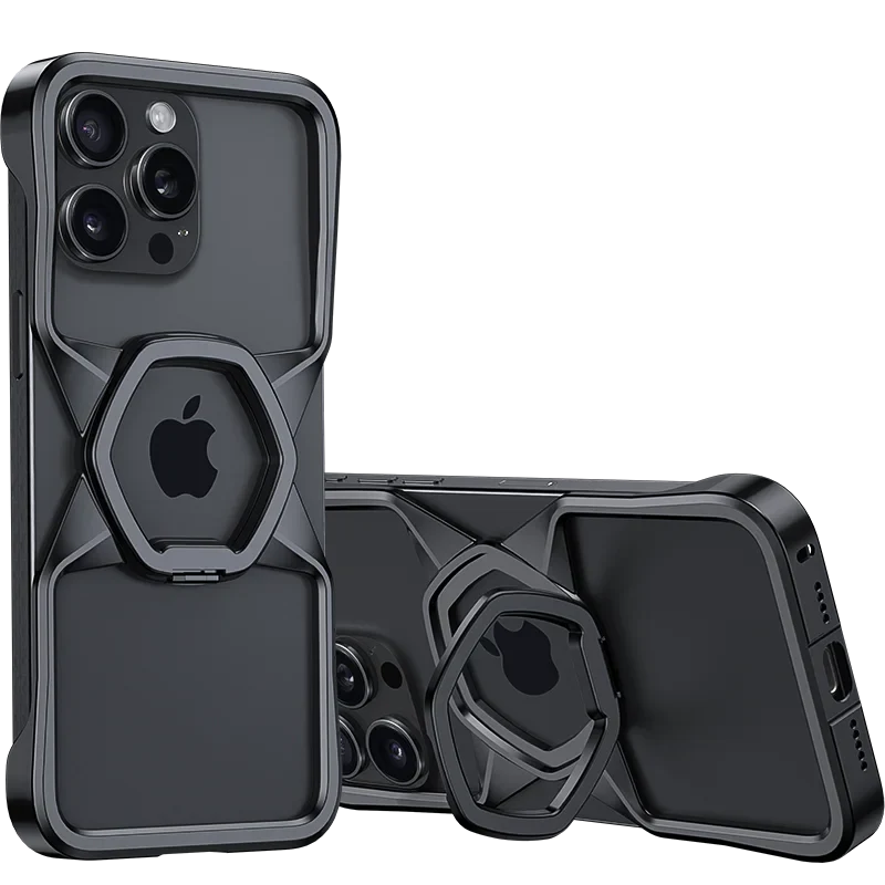 Hexa Shield Metallic Ring Stand Case - iPhone - Image 2