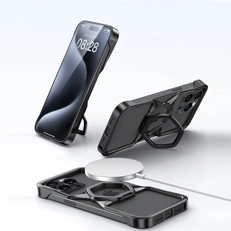 Hexa Shield Metallic Ring Stand Case - iPhone - Image 5
