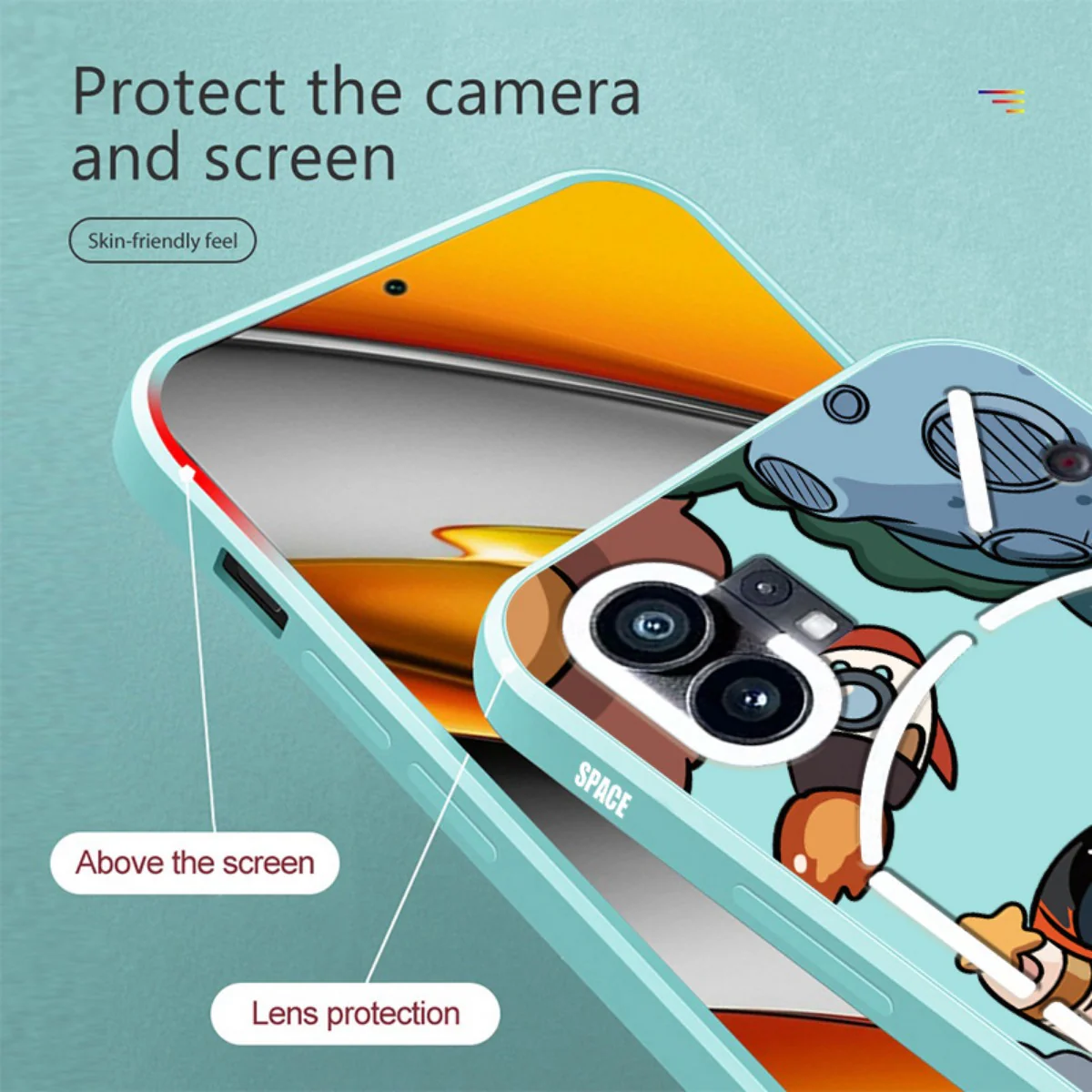Invincible Anti-Shock Astronaut Cartoon Case - Nothing - Image 5