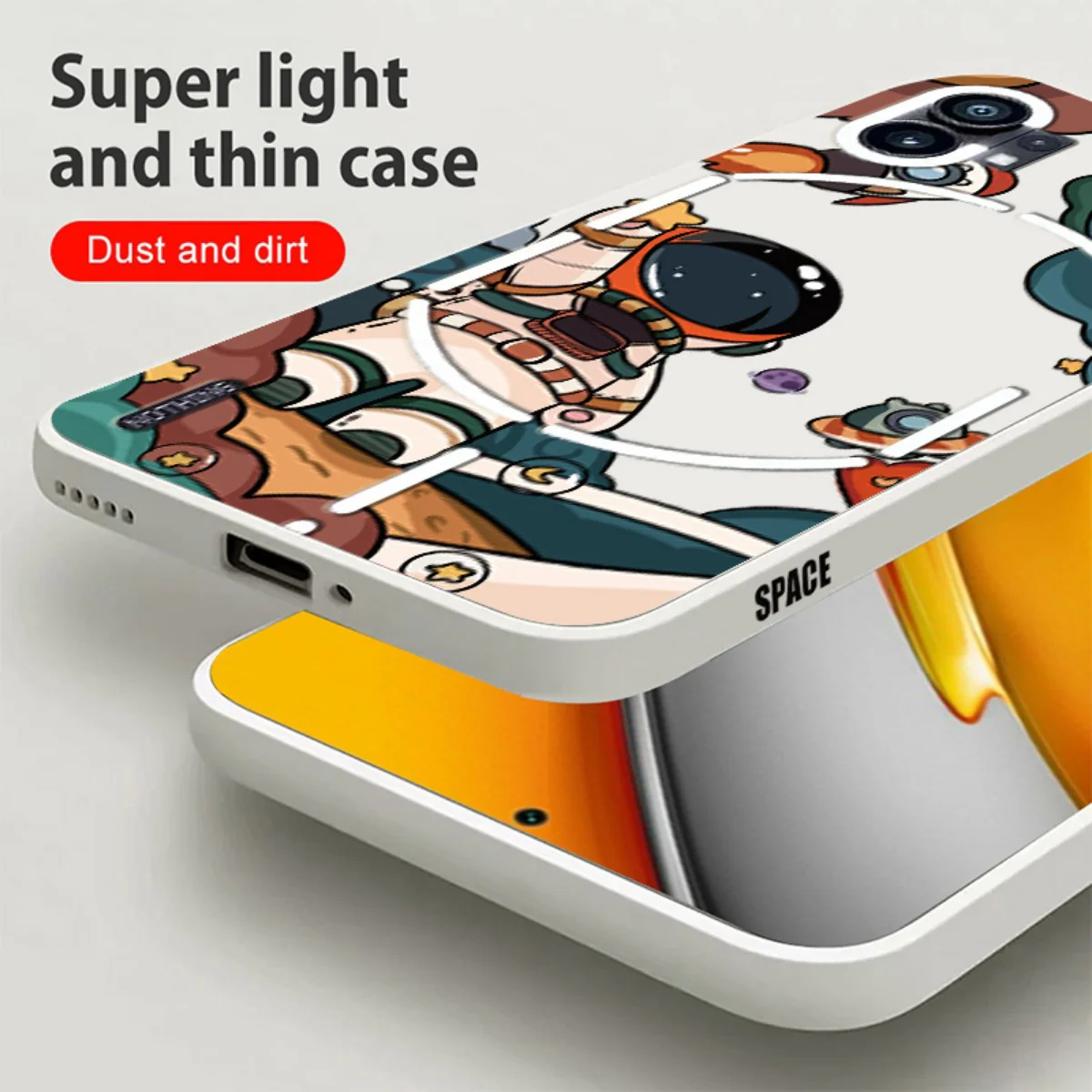 Invincible Anti-Shock Astronaut Cartoon Case - Nothing - Image 7