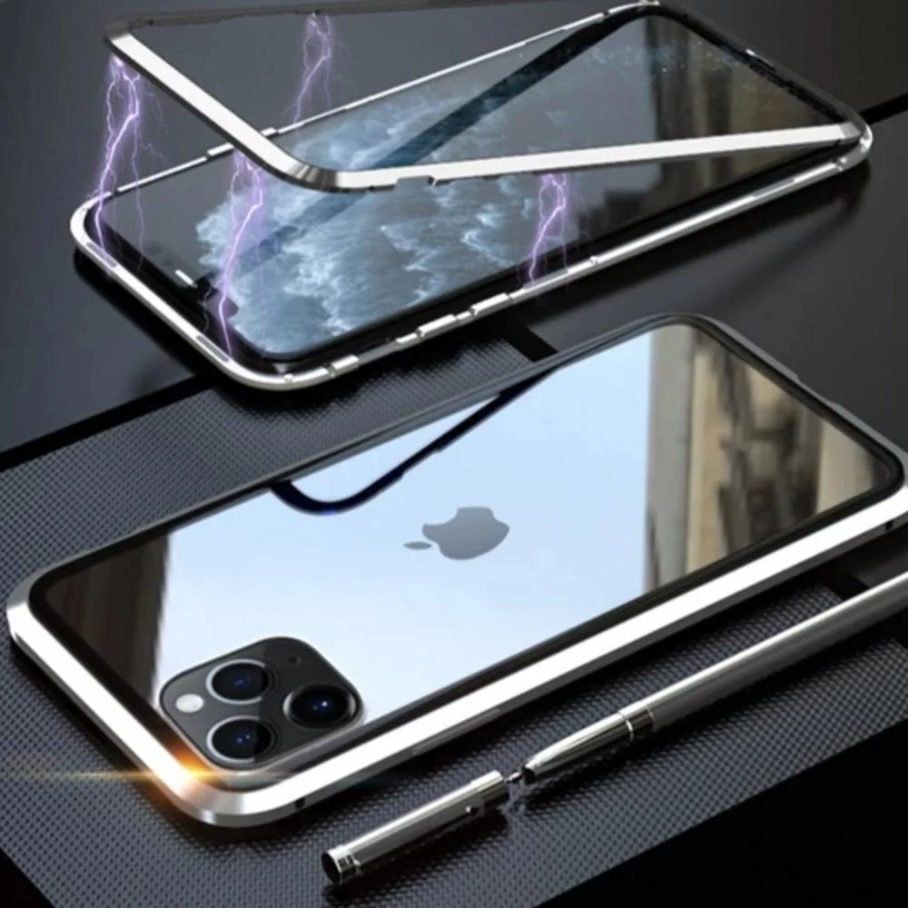iPhone 11 Electronic Auto-Fit Magnetic Glass Case - Image 3