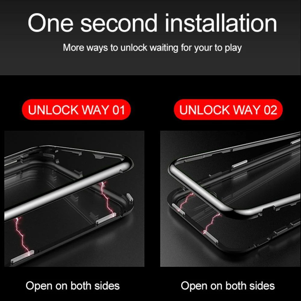 iPhone 11 Electronic Auto-Fit Magnetic Glass Case - Image 7