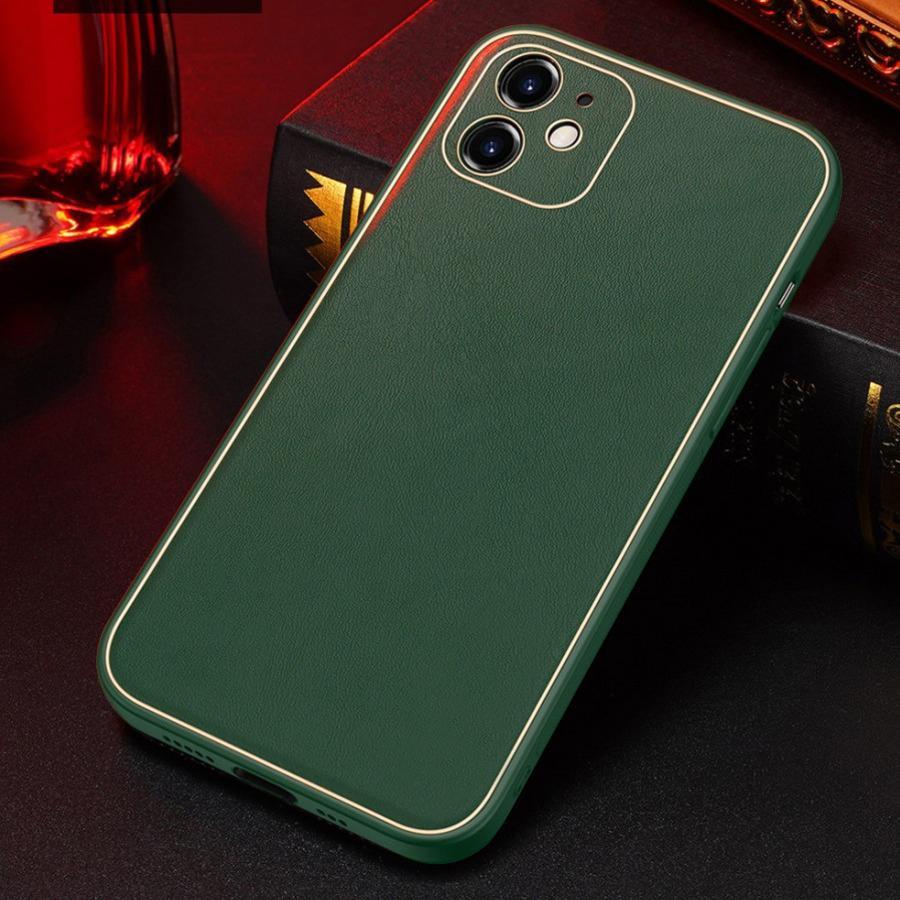iPhone 11 Series Leather Textured Gold Plated Case - Image 10