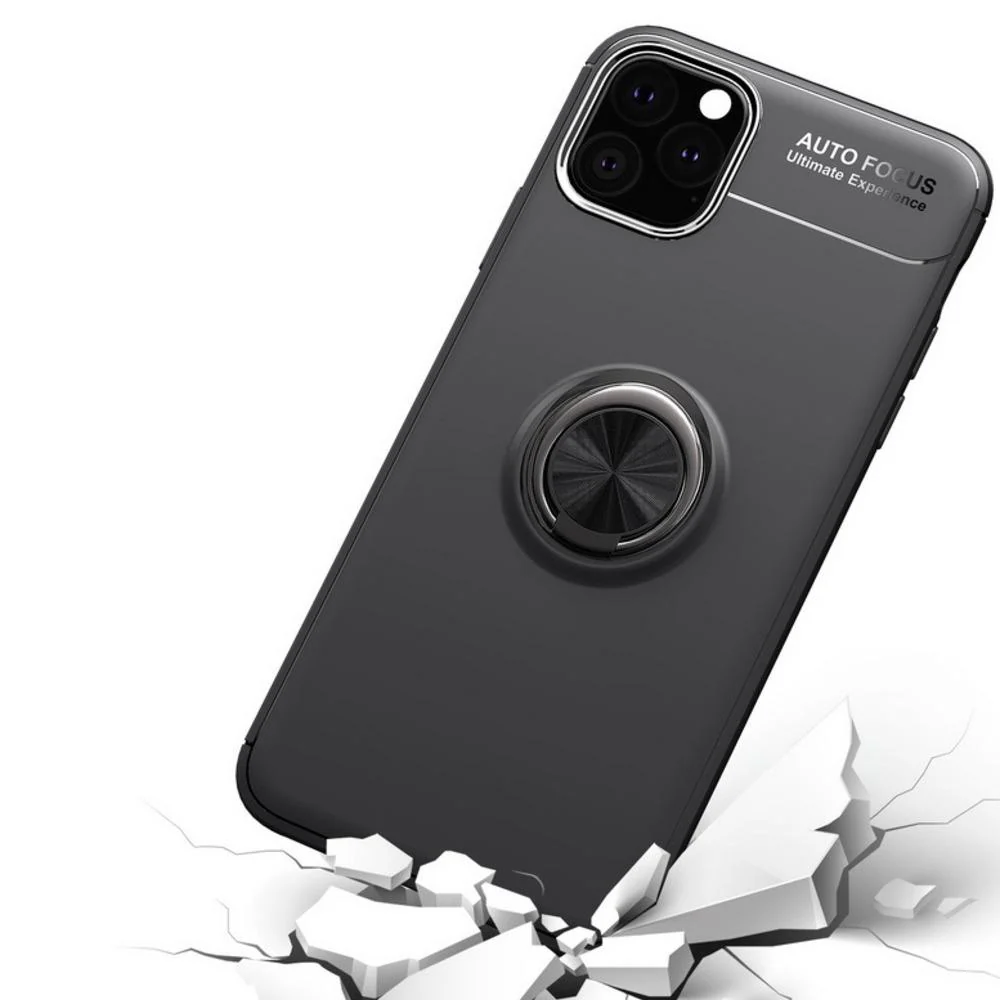iPhone 11 Pro Max Metallic Finger Ring Holder Matte Case - Image 4