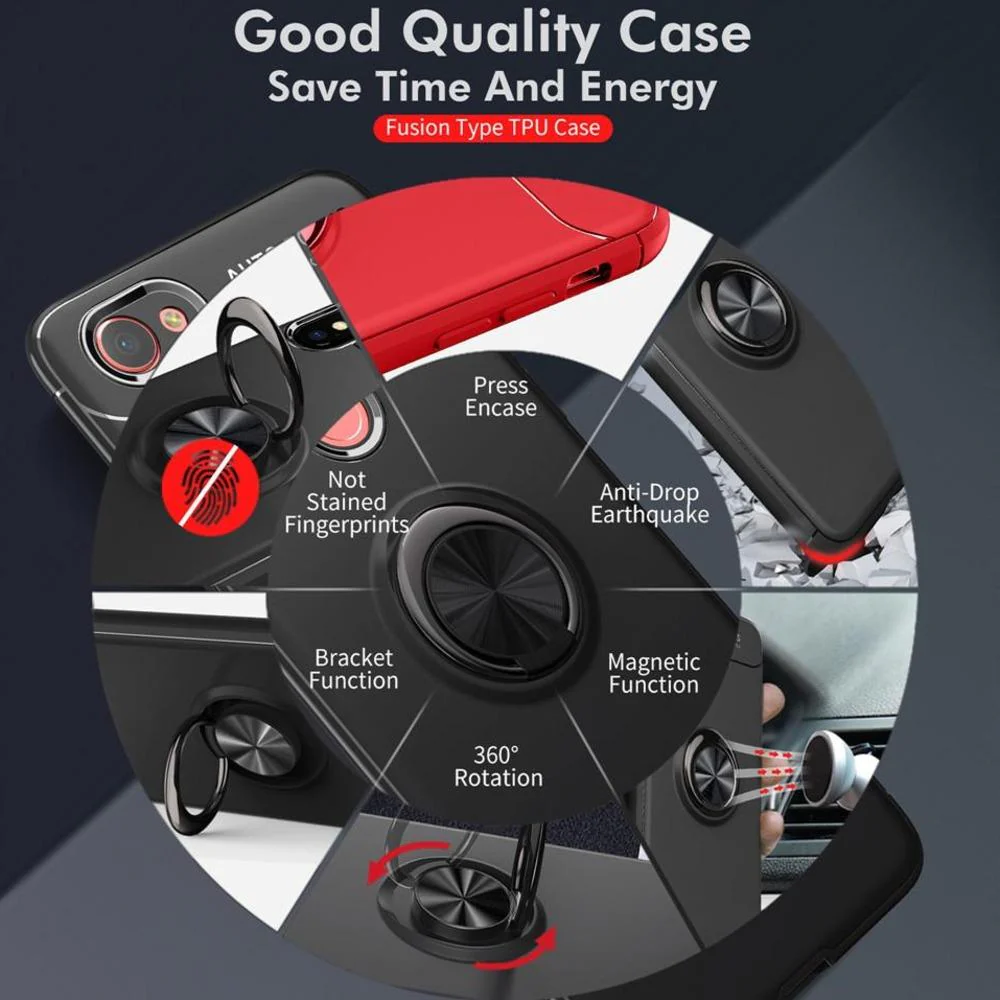 iPhone 11 Pro Max (3 in 1 Combo) Metallic Ring Case + Tempered Glass + Camera Lens Protector - Image 8