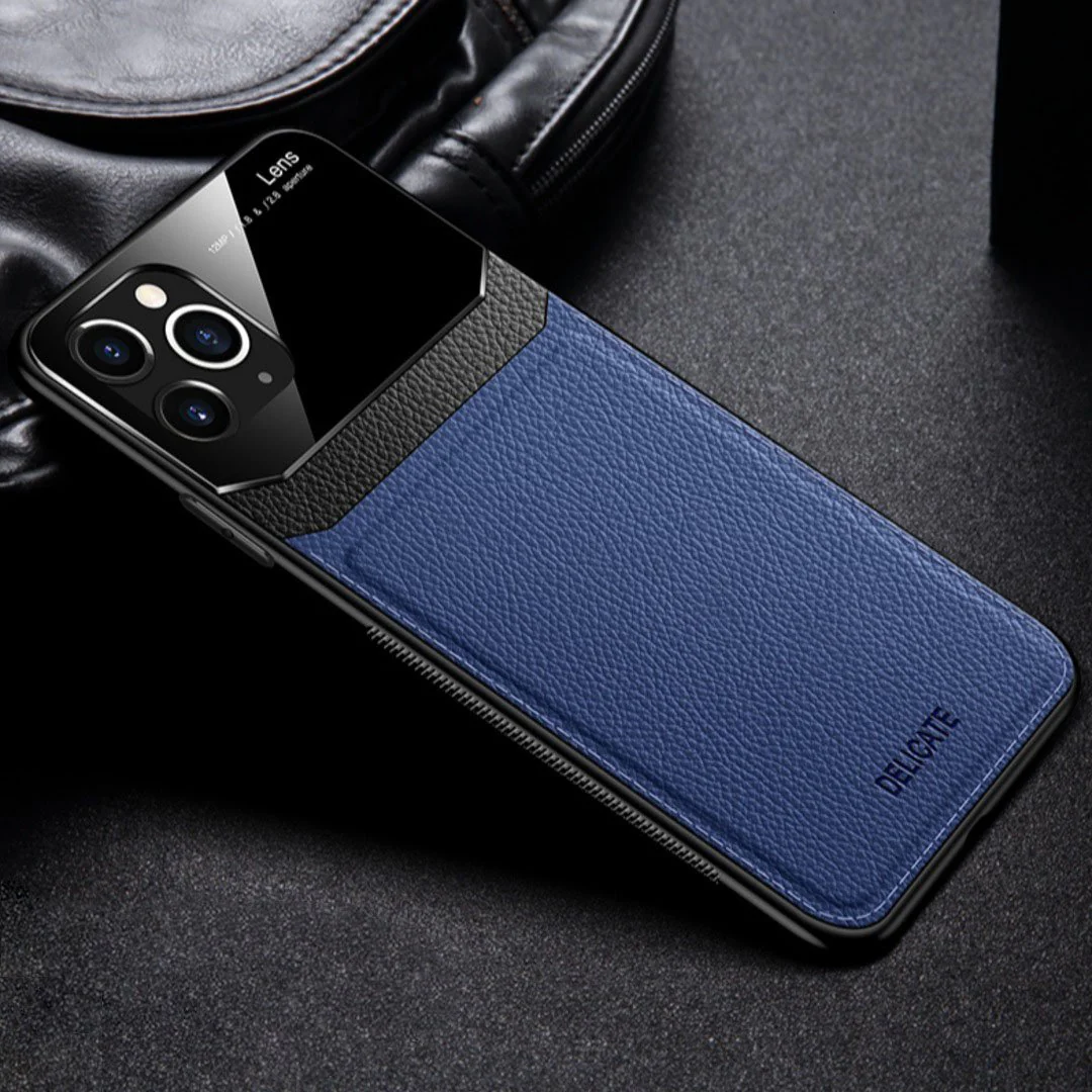 iPhone 11 Pro Max Sleek Slim Leather Glass Case - Image 11