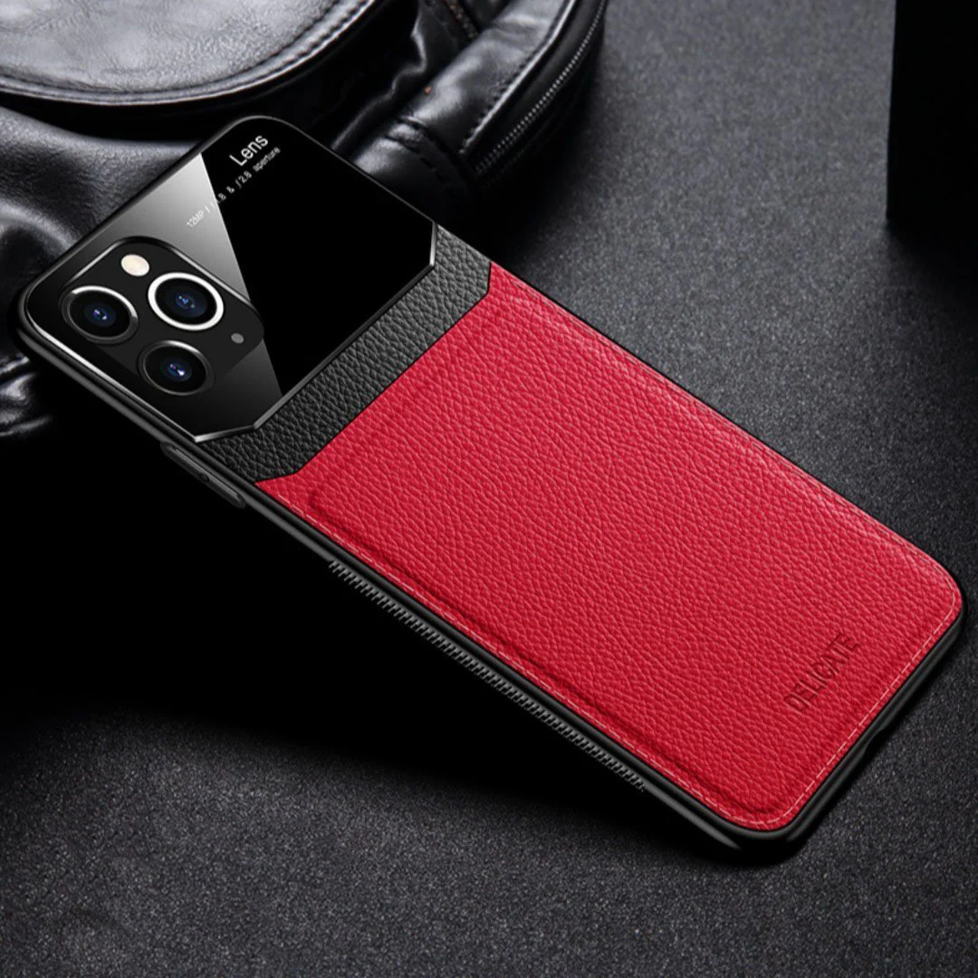 iPhone 11 Pro Max Sleek Slim Leather Glass Case - Image 6