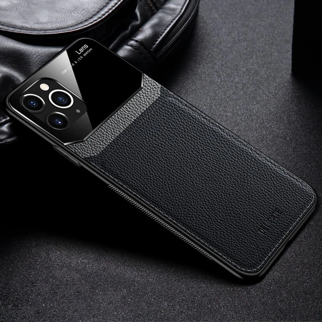 iPhone 11 Pro Sleek Slim Leather Glass Case - Image 5