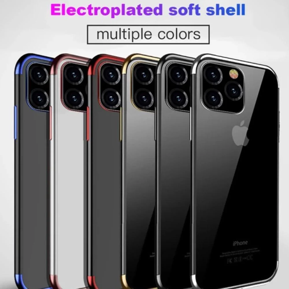 iPhone 11 Series Electroplating Silicone Transparent Glitter Case - Image 17