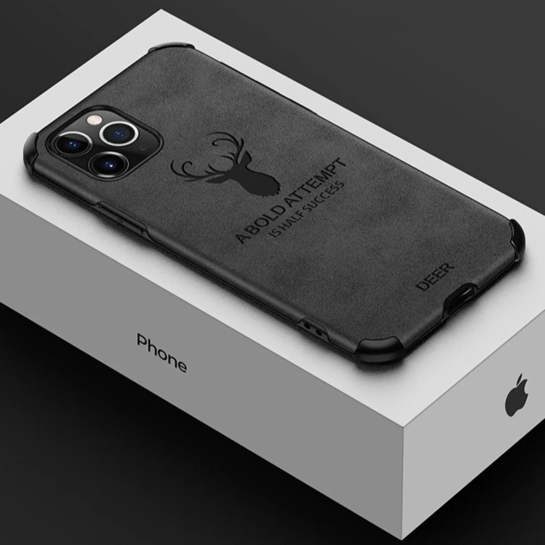 iPhone 11 Series Shockproof Deer Leather Texture Case - Image 2