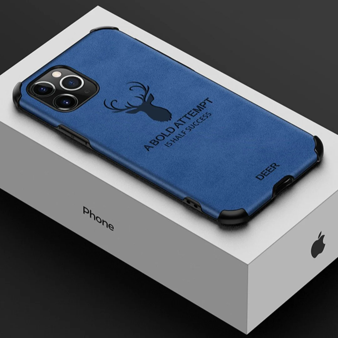 iPhone 11 Series Shockproof Deer Leather Texture Case - Image 3