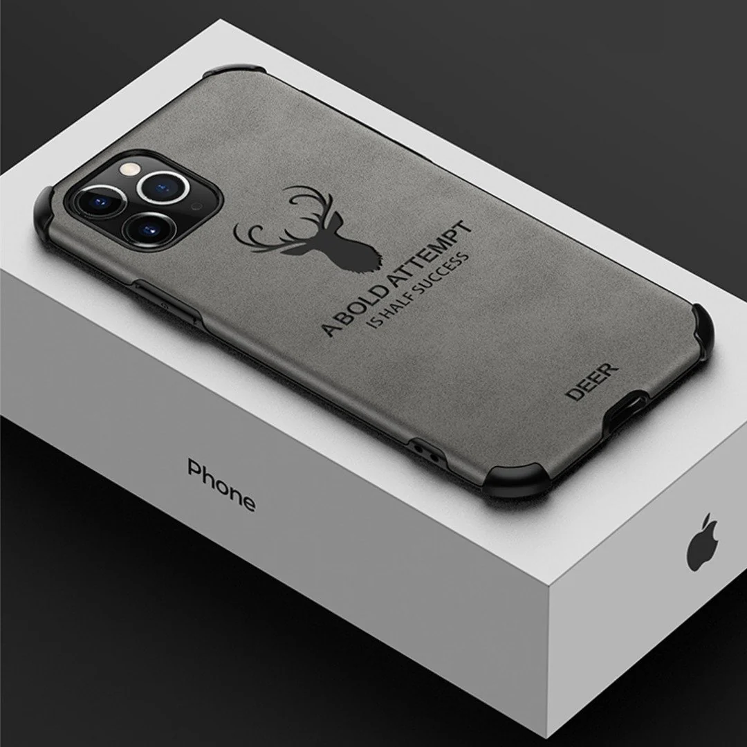 iPhone 11 Series Shockproof Deer Leather Texture Case - Image 4