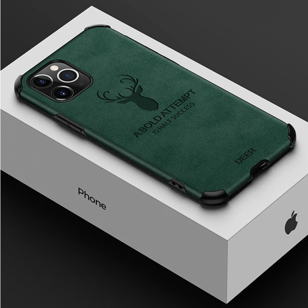 iPhone 11 Series Shockproof Deer Leather Texture Case - Image 5