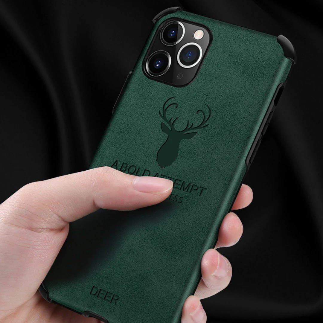iPhone 11 Series Shockproof Deer Leather Texture Case - Image 7