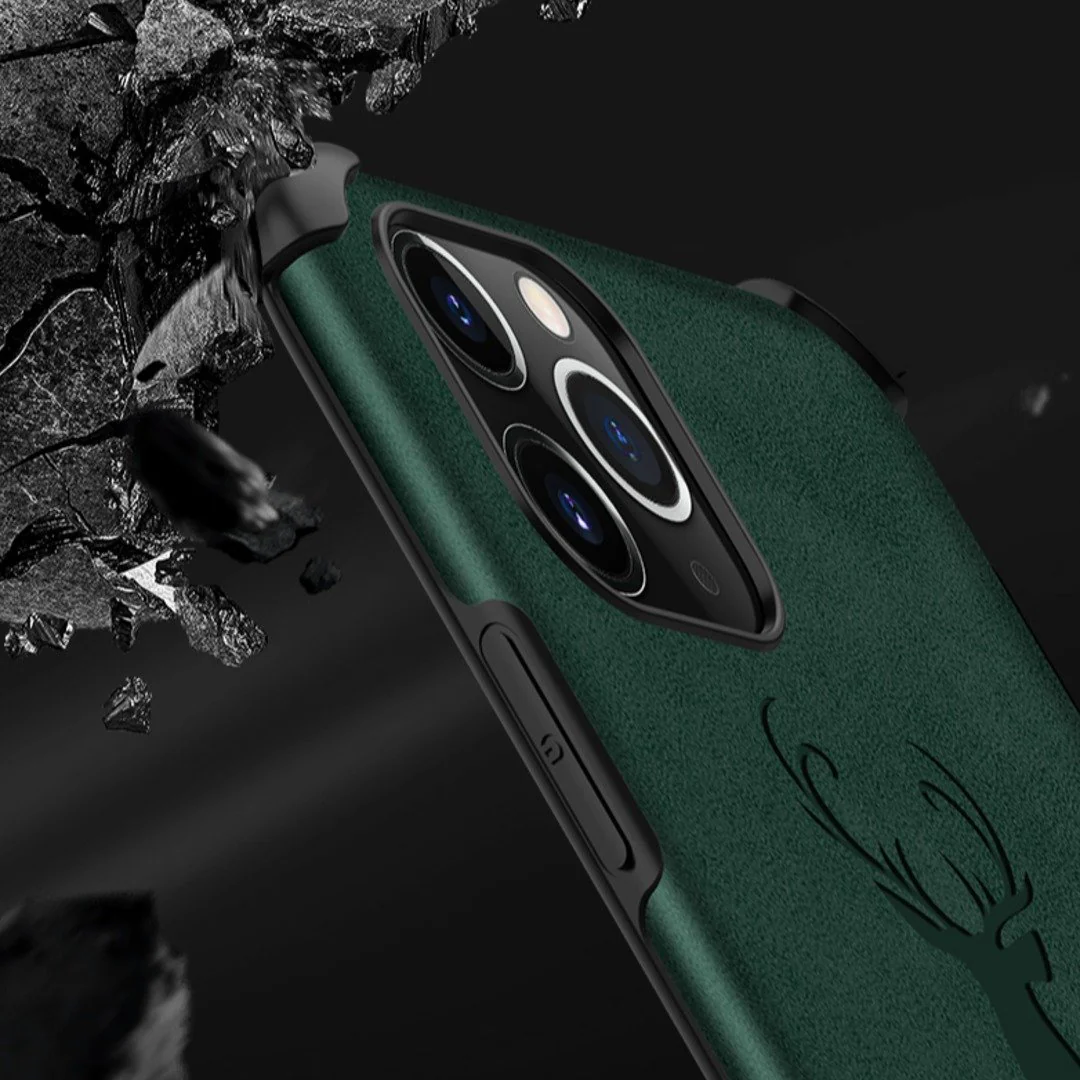 iPhone 11 Series Shockproof Deer Leather Texture Case - Image 8
