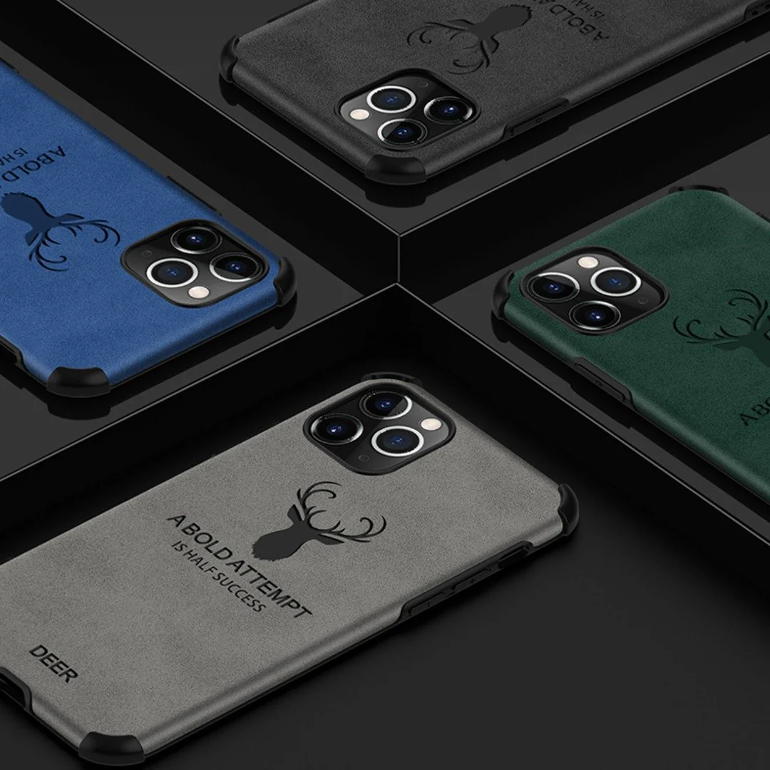 iPhone 11 Series Shockproof Deer Leather Texture Case - Image 9