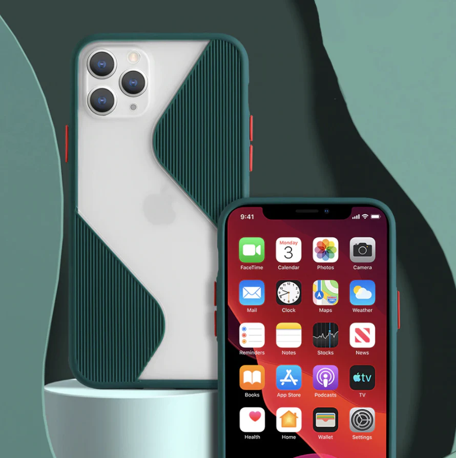 iPhone 11 Series Splicing Armour Silicone Matte Case - Image 4