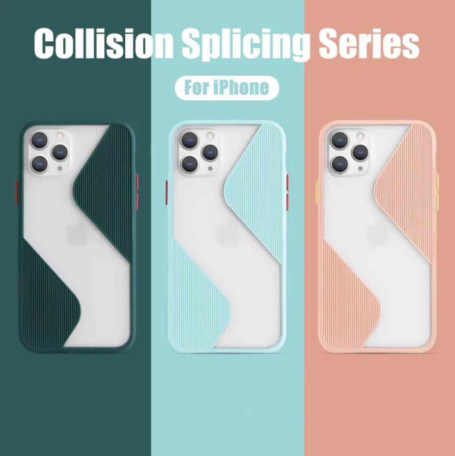 iPhone 11 Series Splicing Armour Silicone Matte Case - Image 6
