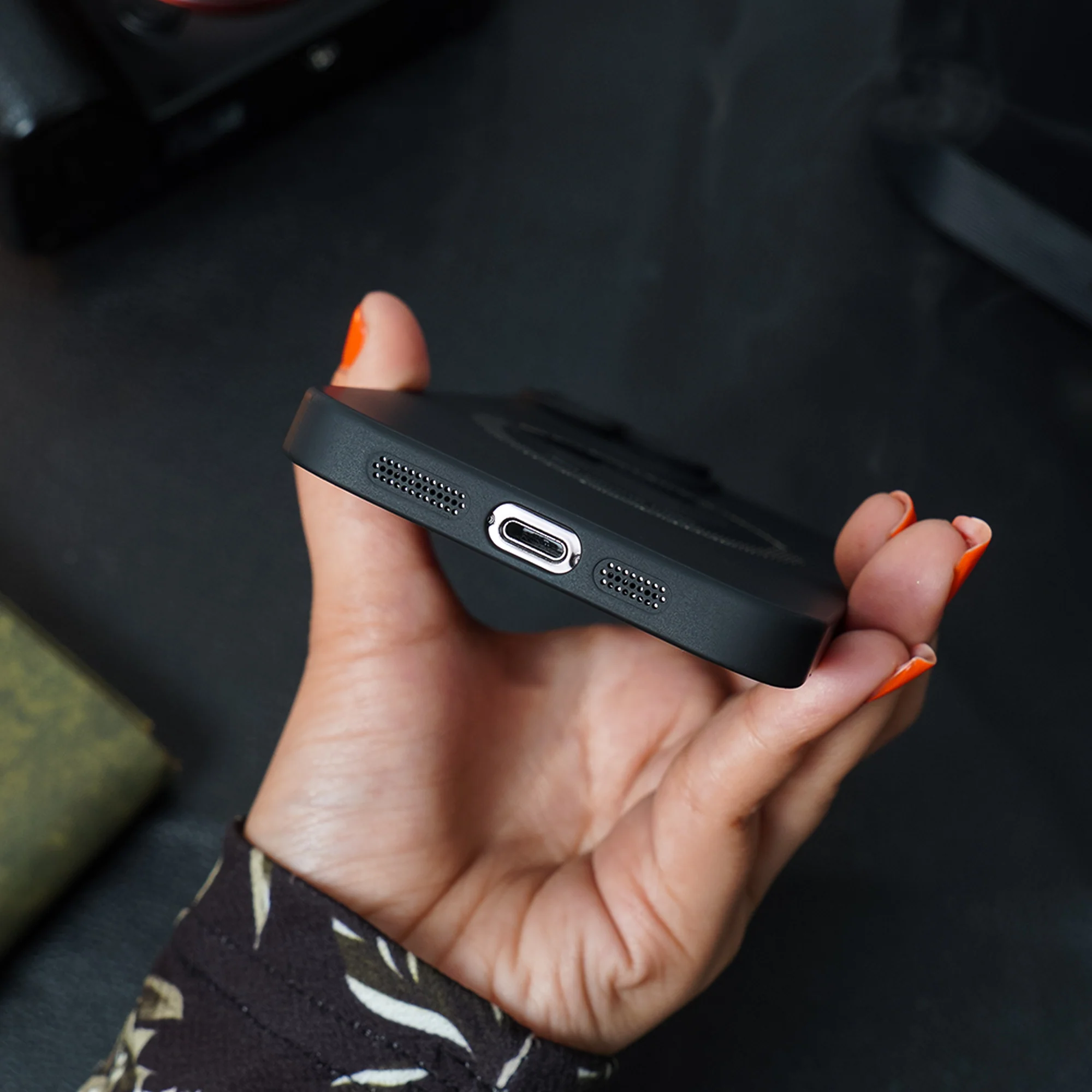 iPhone 12 Pro Frosted Magnetic Holder Case - Image 7