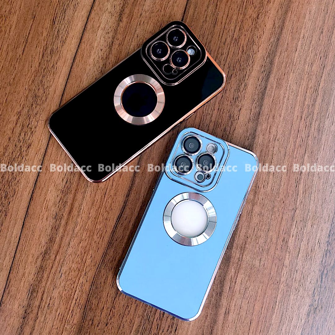 iPhone 12 Pro Max Classic Plating Logo Cut Camera Protection Case - Image 3