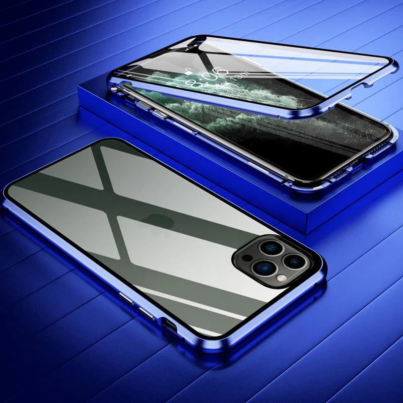 iPhone Series Electronic Auto-Fit (Front+ Back) Glass Magnetic Case - Image 3