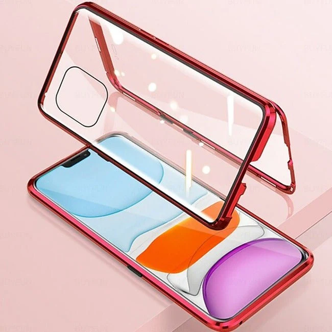 iPhone Series Electronic Auto-Fit (Front+ Back) Glass Magnetic Case - Image 6