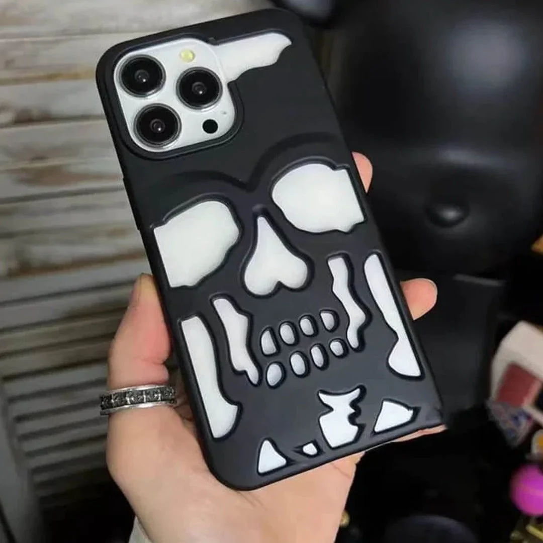 iPhone 12 Series Hollow Skull Design Case - Image 12
