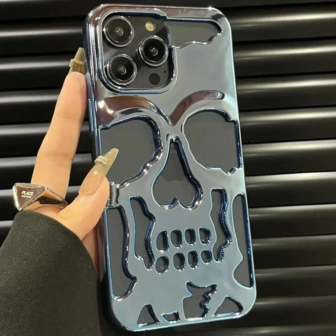 iPhone 12 Series Hollow Skull Design Case - Image 2