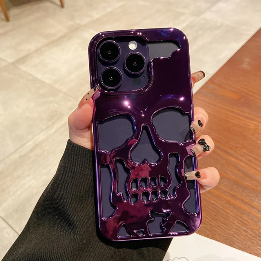 iPhone 12 Series Hollow Skull Design Case - Image 8