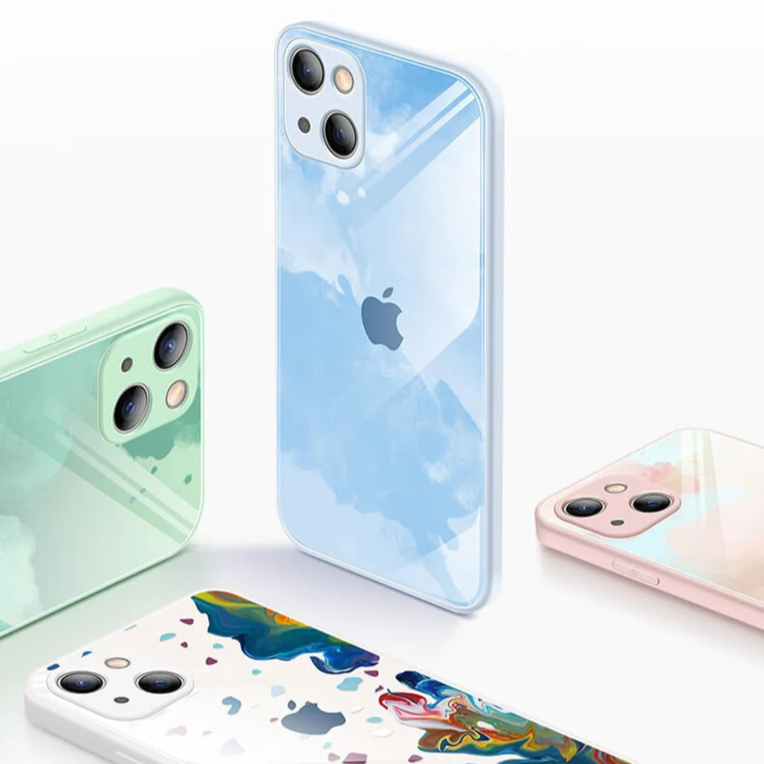 iPhone 13 Colorful Wave Glass Phone Case - Image 5