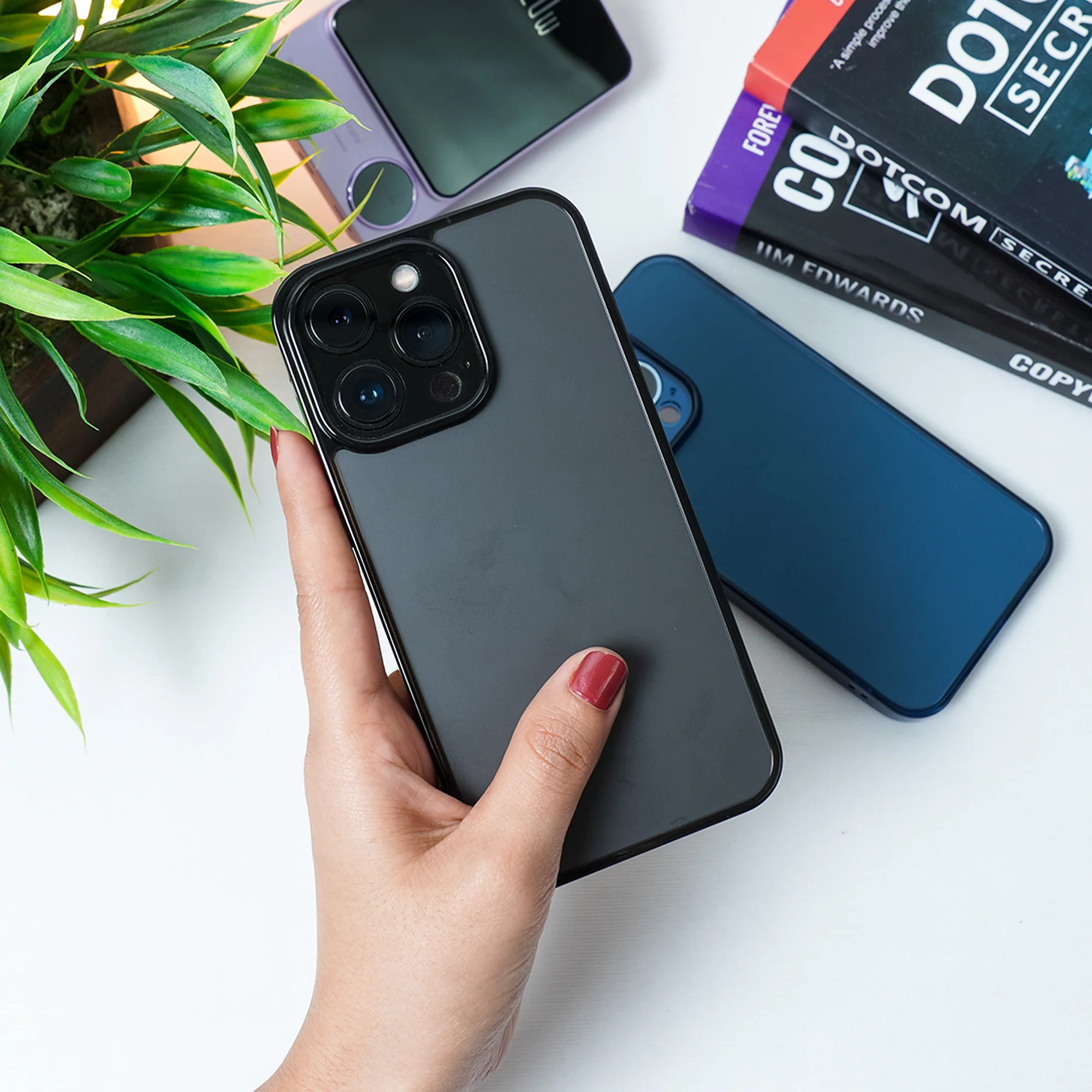 iPhone 13 Pro Max Frosted Glass Matte Finish Case - Image 3