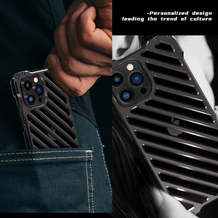 iPhone 13 Pro Max R-Just Aluminium Alloy Grill Case - Image 5