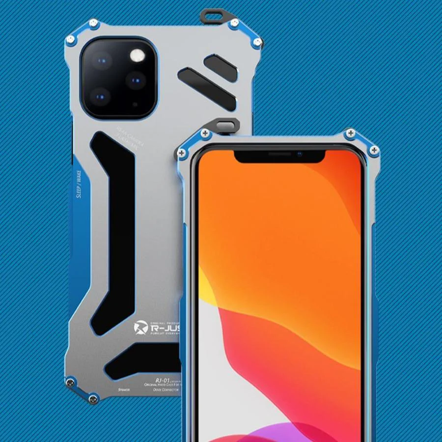 iPhone 13 Pro R-Just Aluminium Frame Metallic Case - Image 6