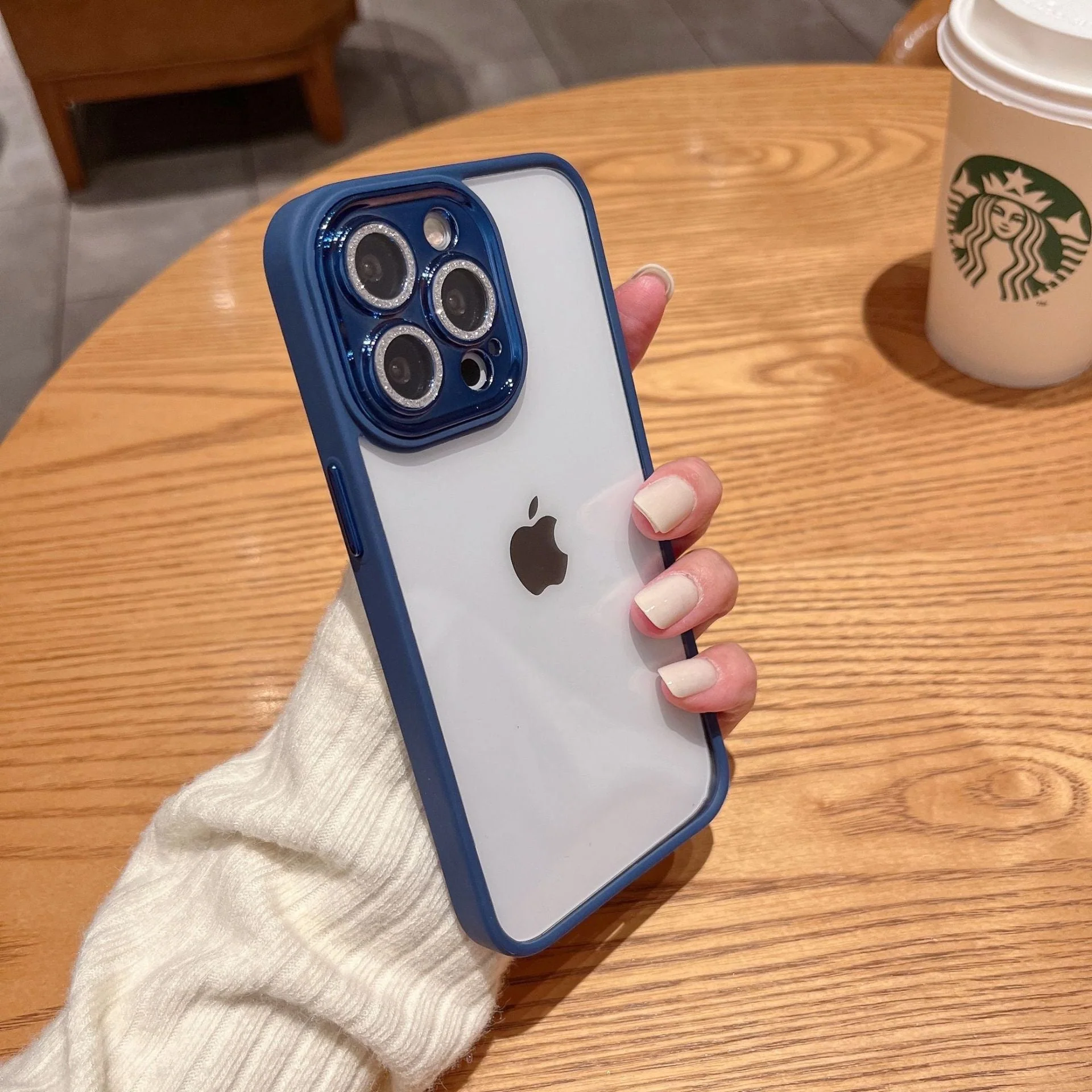 iPhone 13 Series - Diamond Camera Lens Clear Bumper Case - Image 3