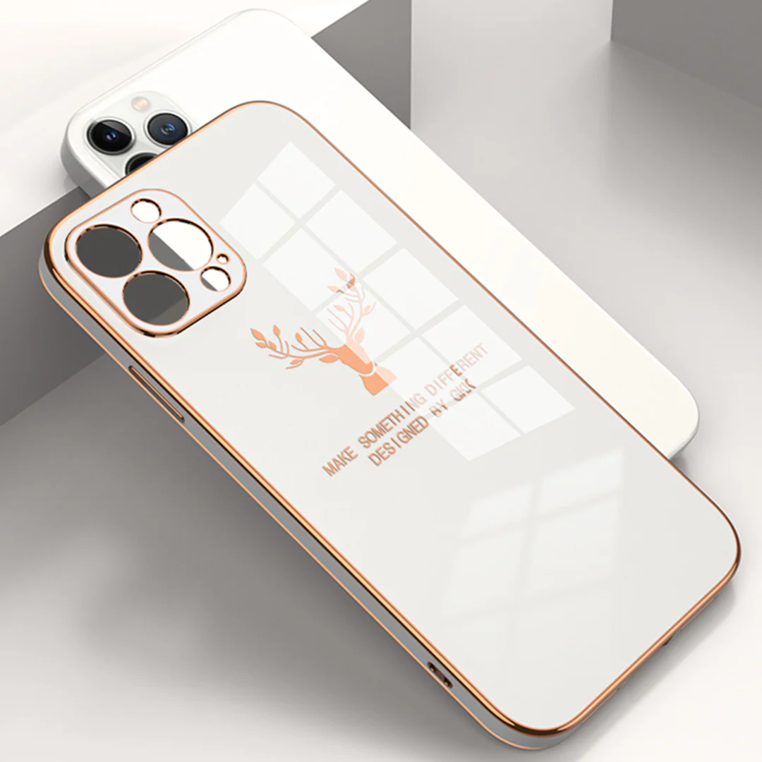 iPhone 13 Series - Electroplating Deer Print Soft Case - Image 2
