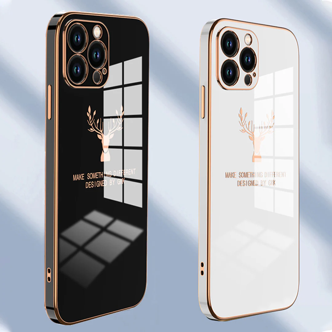 iPhone 13 Series - Electroplating Deer Print Soft Case - Image 3