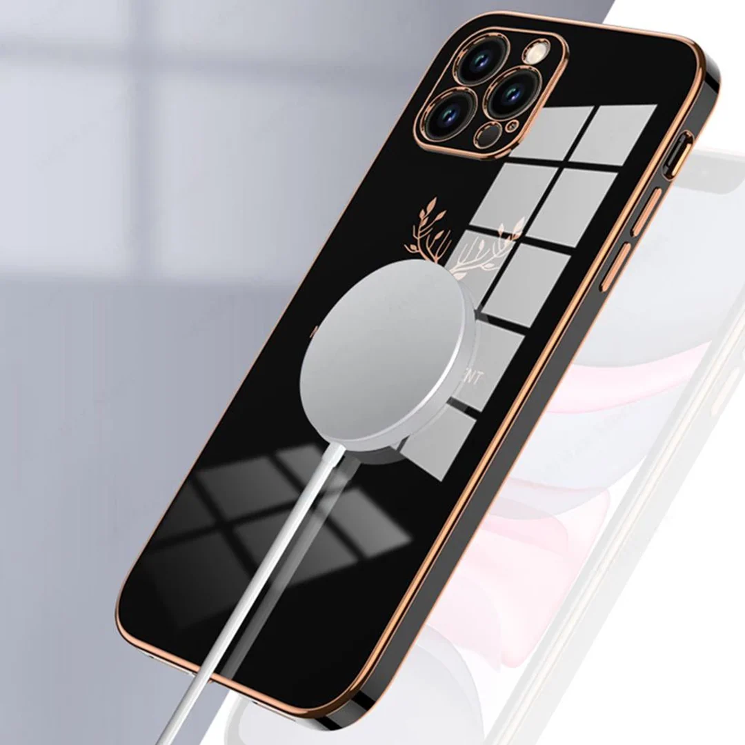 iPhone 13 Series - Electroplating Deer Print Soft Case - Image 4
