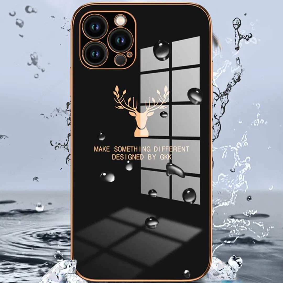 iPhone 13 Series - Electroplating Deer Print Soft Case - Image 5