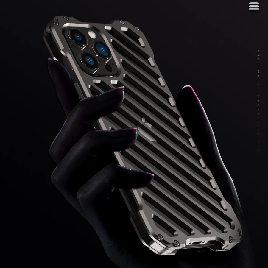 iPhone 13 Series R-Just Aluminium Alloy Grill Case - Image 4