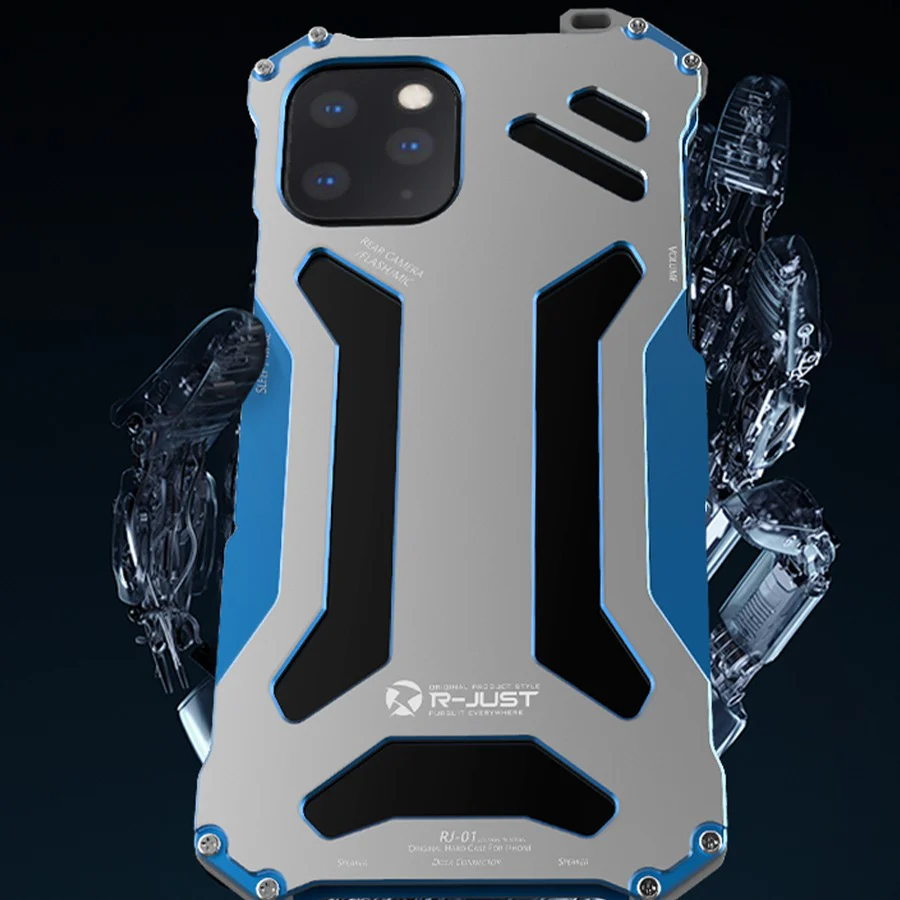 iPhone 13 Series R-Just Aluminium Frame Metallic Case - Image 5