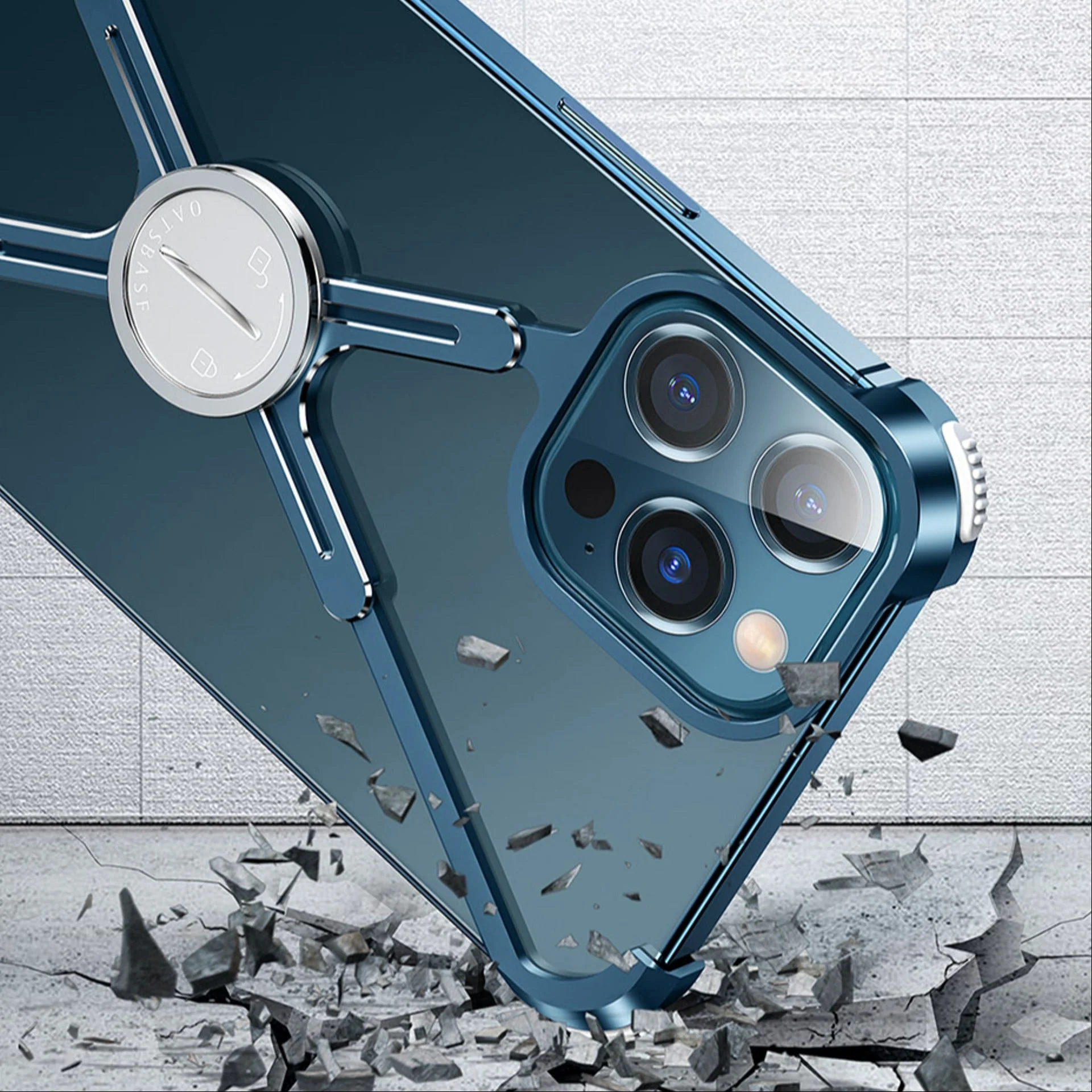 iPhone 13 Series Slim Aluminium Kickstand Bumper Frame - Image 2