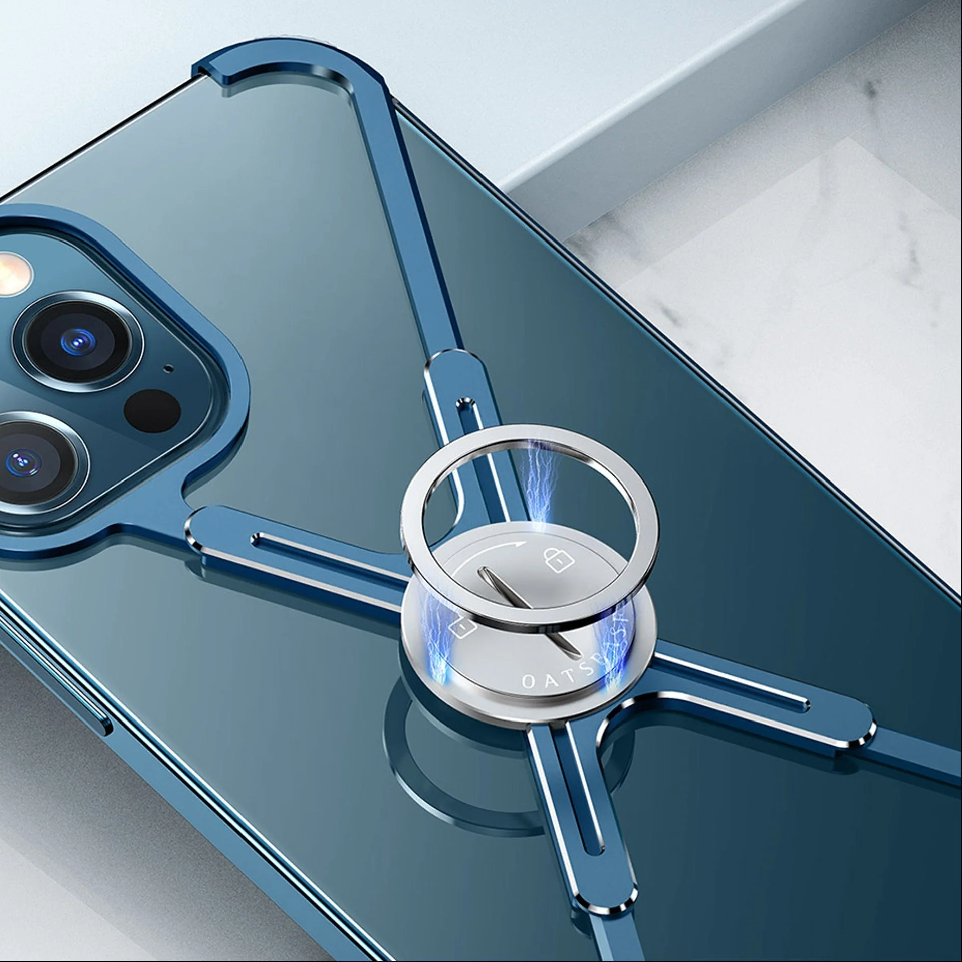 iPhone 13 Series Slim Aluminium Kickstand Bumper Frame - Image 5