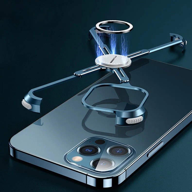 iPhone 13 Series Slim Aluminium Kickstand Bumper Frame - Image 6
