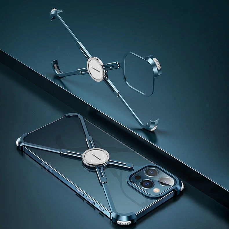 iPhone 13 Series Slim Aluminium Kickstand Bumper Frame - Image 8