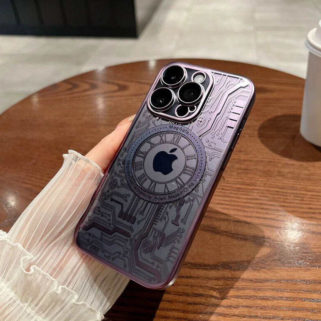 iPhone 14 Electroplated Clock Pattern Case - Image 5