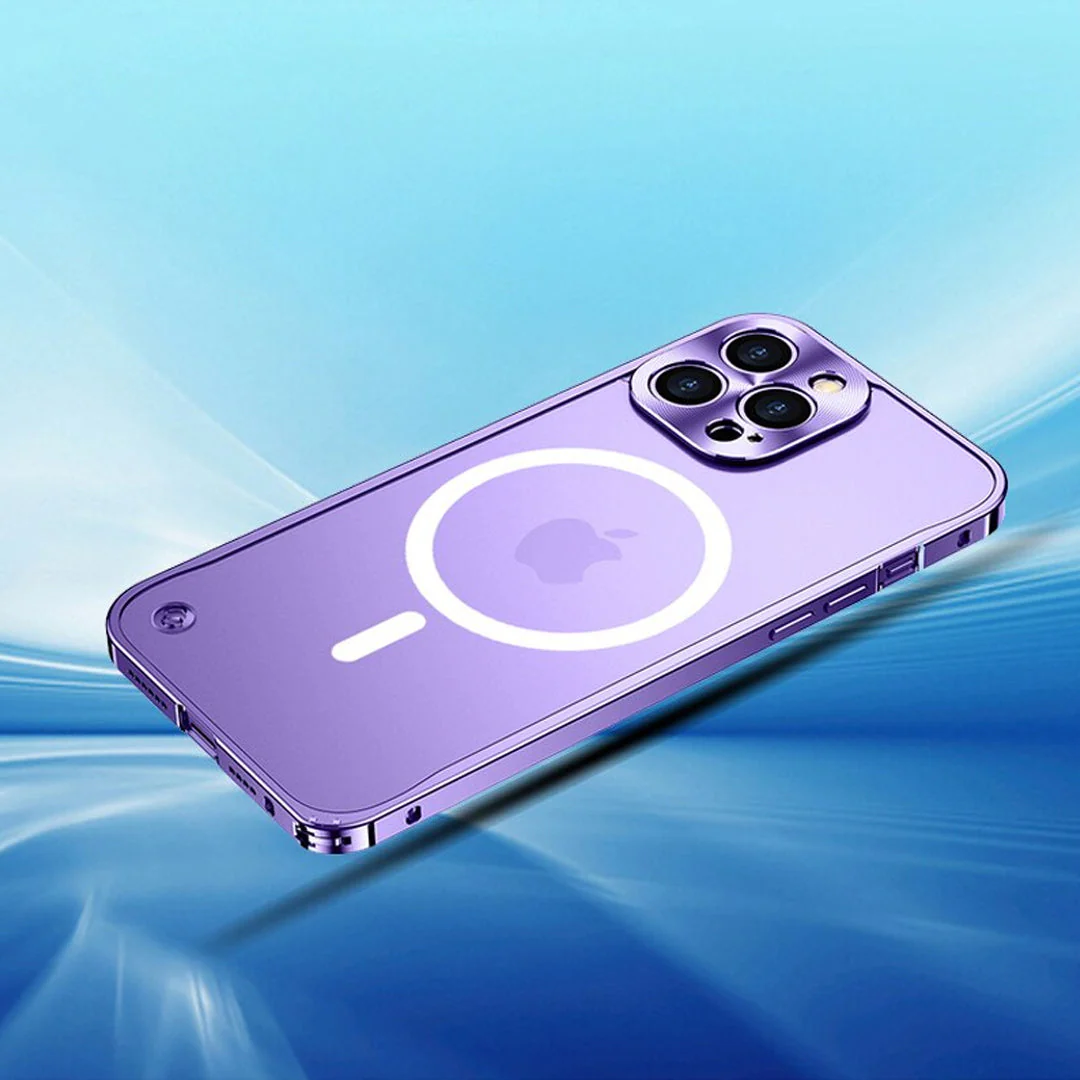 iPhone 14 Frosted Glass Magsafe Edition Magnetic Bumper Case - Image 4