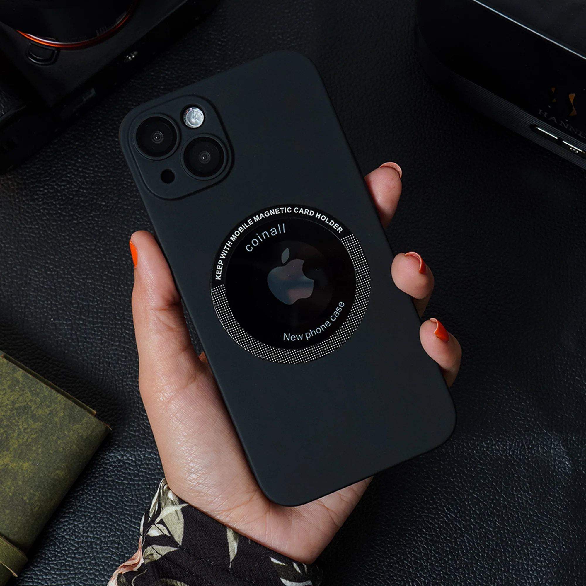 iPhone 14 Frosted Magnetic Holder Case - Image 4