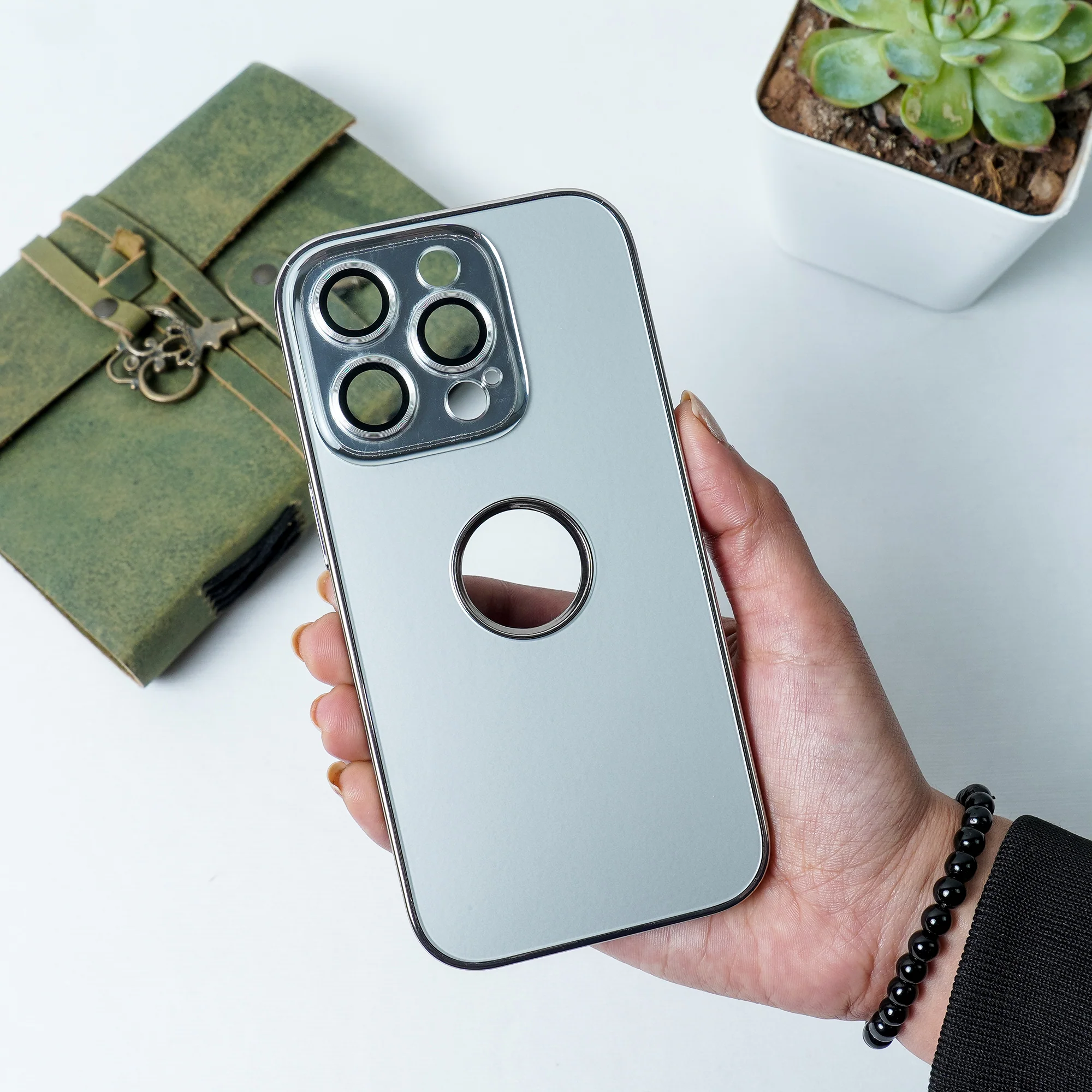 iPhone 14 Pro luxury Logo Cut Back Case - Image 9