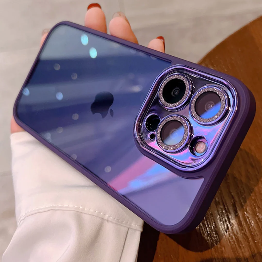 iPhone 14 Pro Max Diamond Camera Lens Clear Bumper Case - Image 4