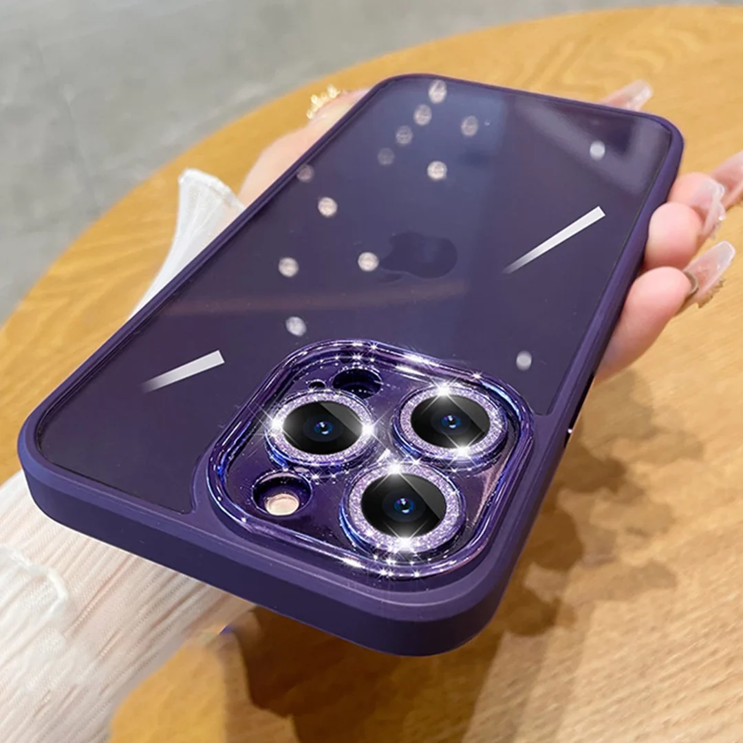 iPhone 14 Pro Max Diamond Camera Lens Clear Bumper Case - Image 5